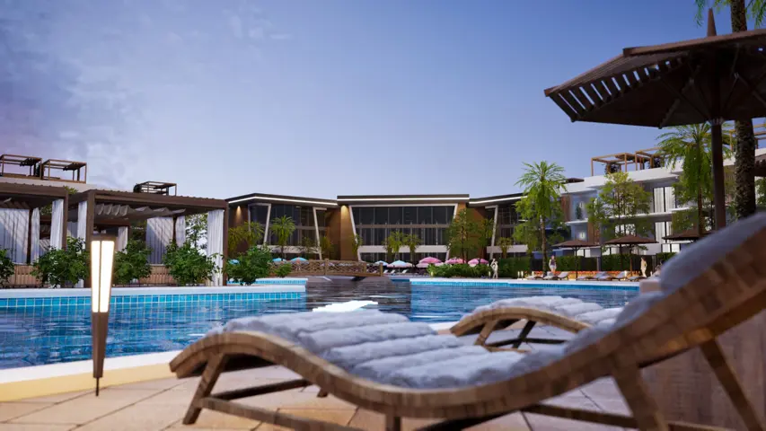 211 Second floor Building 6 main pool + 76 m2 special roof